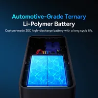Baseus Démarreur de voiture 600A 6000mAh Chargeur de batterie de voiture Banque d'alimentation d'urgence Booster Dispositif de démarrage Démarreur de voiture 12V