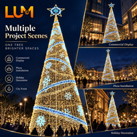 Lumières de Noël à LED Luming 300 pixels, IP65 étanche, CRI90, qualité commerciale, art lumineux personnalisable pour l'extérieur