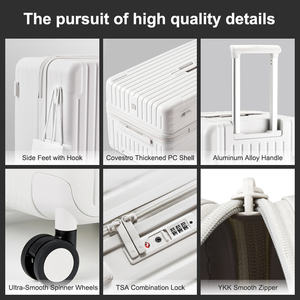 Ensemble de <span class=keywords><strong>valises</strong></span> de voyage de luxe durables en <span class=keywords><strong>polycarbonate</strong></span> PC à coque rigide avec 4 roues silencieuses, 20, 24, 28 pouces - Product Image 6