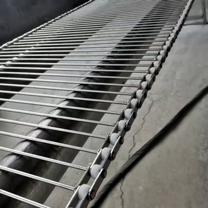 Bande transporteuse résistante aux hautes températures avec chaîne en maille de poteau, bande transporteuse à chaîne en forme de tige en acier inoxydable 304 - Product Image 2