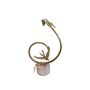 Sculpture d'oiseau moderne en métal, figurine animale abstraite décorative, artisanat artistique fait main, accent de décoration intérieure contemporaine pour table - Product Image 1