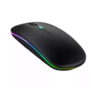 发光二极管背光无线鼠标RGB充电鼠标无线电脑静音人机工程学游戏鼠标笔记本电脑