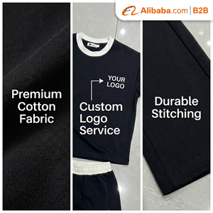 Conjunto de Camiseta y Pantalones Cortos Casuales Transpirables para Hombre, Unisex, de <span class=keywords><strong>Invierno</strong></span>, de Alta Calidad, Lisos o Estampados, Tejido de Punto - Product Image 3
