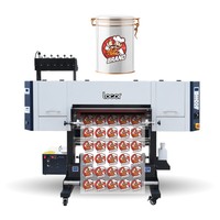 Imprimante d'autocollants UV DTF Locor 70cm à vitesse rapide, 4 couleurs, vernis blanc, imprimante à jet d'encre pour autocollants 3D en cristal, film AB, impression UV DTF
