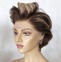 Perruque Lace Front Cheveux Remy Ondulés Naturels Couleur Naturelle Longs Cheveux Brésiliens Dentelle Transparente Densité 130%