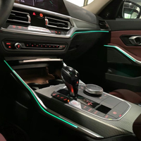 Accesorios de actualización de iluminación interior para BMW Serie 3/4 G20 G22 M3 M4 M340i, panel de luz ambiental para la consola central.