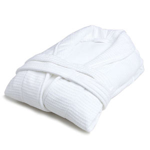 High Quality Luxury White Shawl Collar Bath <strong>Robe</strong> 100% Cotton Double Layer <strong>Waffle</strong> <strong>Terry</strong> Bathrobe For Hotel Spa Custom Logo - Product Image 5