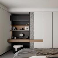Armoire sur mesure minimaliste italienne, dressing ouvert intégré pour une organisation domestique haut de gamme