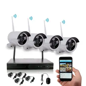 Full Outdoor Waterproof 4ch 2mp 1080p Wifi Nvr Kit Network Ip Cctv Camera System Wireless With Night vision