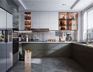 Gabinetes de Cocina de Madera Maciza de Alta Gama con Diseño Personalizado Gratuito, Fregadero de Lujo y Encimera de Mármol - Ecológicos y Resistentes al Agua - Product Image 1