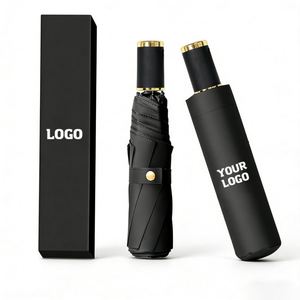 Factory Custom 8K 3 Fold Manual Black Coating Lightweight Cheap <b>Umbrella</b> for Logo Ad Business Gift Rain Sun Protection - Product Image 1