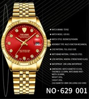 Montre mécanique automatique pour homme, montre mécanique à remontage automatique, 38 mm, cristal, diamant, acier inoxydable, montre de luxe pour hommes