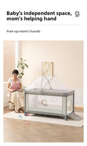 Lit bébé pliable multifonctionnel avec jouets et rangement, berceau portable pour nouveau-nés de 0 à 36 mois - Vente chaude - Product Image 4