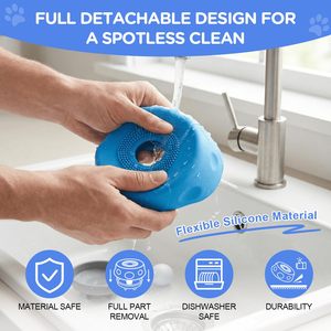 ZMaker 2026 New Silicone Dog Licking Bowl with Rolling Ball Lick and Roll Bowl for Dogs Slow <b>Feeder</b> Dog Bowls for Liquid - Product Image 4