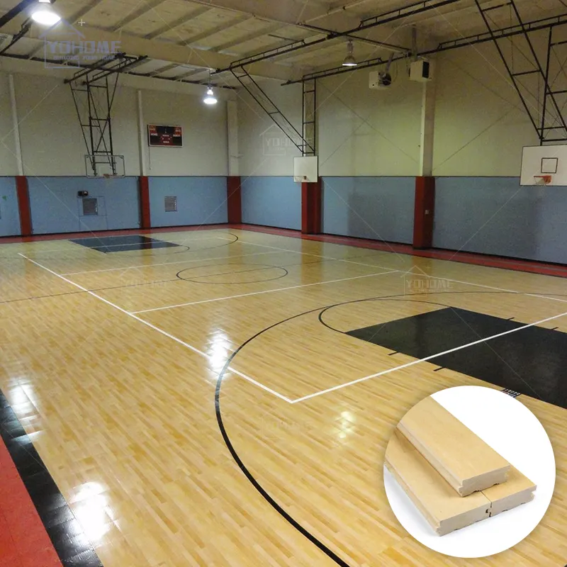Pavimenti da basket approvati FIBA pavimenti multiuso per palestre e campi da basket pavimento da palestra in legno massello di acero delle scuole superiori