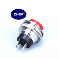 PBS 26B interrupteur à bouton rond momentané avec ouverture normale DS-212 rouge