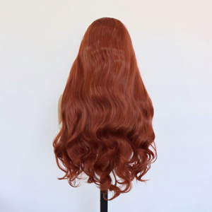 Parrucca Sintetica Resistente al Calore con Onde Acquatiche, Ricci Morbidi, Fibra Pronta all'Uso, Senza Colla, HD Lace Front, con Attaccatura Naturale, per Donna - Product Image 3