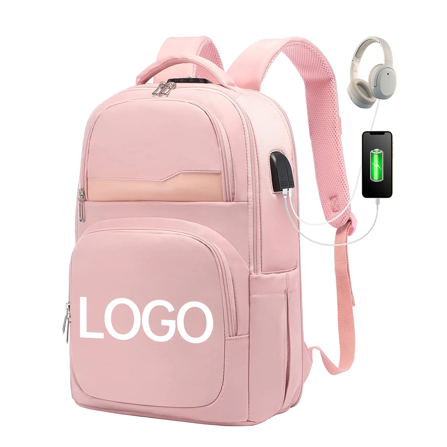 Wholesale OEM Computer Travel Bag Fashion Laptop Back Pack Bags Lightweight Laptop School Backpack Bag For Women