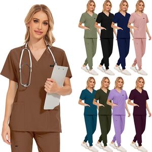 Nuevo Conjunto de Uniformes Médicos Quirúrgicos para Hospital, con Blusa de Manga Corta y Pantalones, para Mujer y Hombre, para Veterinarios y Doctores - Product Image 2