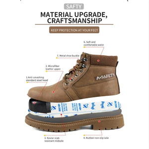 <strong>Waterproof</strong> <strong>Work</strong> &amp; Safety Boots Men Leather Boots Indestructible Male <strong>Work</strong> Shoes Men Winter Boots Safety Shoes Men Steel Toe Shoe - Product Image 2