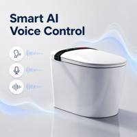 WC intelligent moderne monobloc avec bidet électronique intégré, chasse d'eau automatique, cuvette de toilette en céramique de luxe