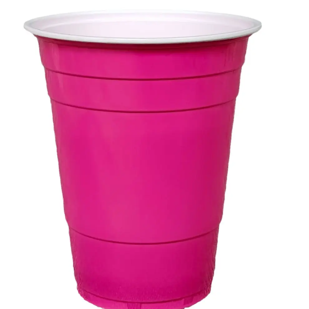 Populaire Wegwerp 16Oz Rode Plastic Bekers Voor Bier Pong Premium Kwaliteit Bekers