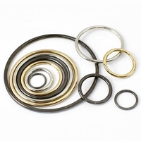 Meetee H1-1 50mm Accessoires de quincaillerie de bagages DIY Handmade Keychain Bag Hat Decorative Connective Zinc Alloy O Ring Buckle