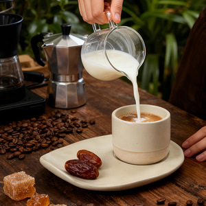 Mug à café en céramique avec logo personnalisé 230 ml Tasse à thé en <span class=keywords><strong>poterie</strong></span> vintage Faite à la main Sans poignée Tasse à expresso pour café - Product Image 6