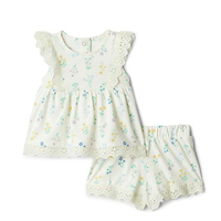 Ensemble de jeu pour bébés et petites filles Custom Essentials X Sofia Grainge, haut en coton à œillets et short, multipacks