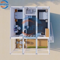 Maisons préfabriquées en conteneurs WinFair à 2 étages, Nigéria, maison mobile modulaire portable, mini-maison mobile pour villa éco-responsable