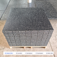 Tapis de sol de gym en caoutchouc recyclé haute densité 1m x 1m, dalles de revêtement de sol antidérapantes en EPDM pour usage intérieur, parcs de fitness et jardins