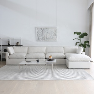 Sofá modular de 5 plazas <span class=keywords><strong>esquina</strong></span> en forma de L gris blanco azul marino hecho a medida fábrica productor - Product Image 3