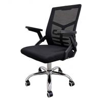 Chaise de bureau en maille avec accoudoirs, pivotante, pour personnel, base chromée, vente en gros directe usine Chine, commande en gros, OEM ODM, mobilier de bureau