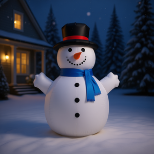 Pupazzo di Neve Gonfiabile per Decorazioni Natalizie da Esterno, 30 Pollici, Pezzo Decorativo in PVC - Product Image 2