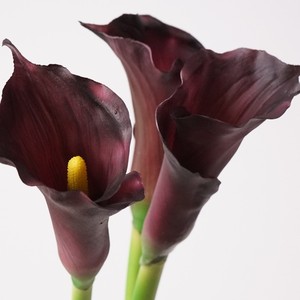 Alta calidad hecha a mano Artificial PU True Touch Calla Lily Flower para boda o Navidad hogar florero decoración graduación - Product Image 1