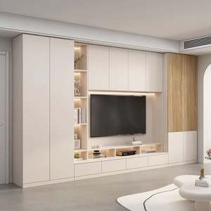 Modern Luxury <b>Stand</b> Unit Wood <b>Wall</b>-Mounted <b>TV</b> Cabinet <b>for</b> Living Room - Product Image 1