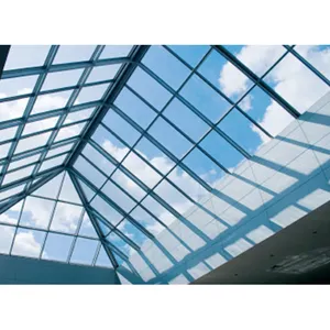 Design moderno de som à prova de água potável, lâmpada de vidro de teto alto para telhado, vidro, alumínio, skylight, janelas, teto, skylight, design para construção