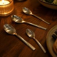 Ensemble de couverts en acier inoxydable personnalisés, cuillère, fourchette, couteau, vente en gros pour restaurants et hôtels