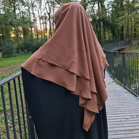 Femmes musulmanes prière longue Khimar dentelle garniture islamique voiles couvre-chef dubaï saoudiens turquie arabe vêtements Hijab indonésie coiffure
