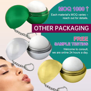 Bálsamo Labial Vegano de Alta Calidad con Manteca de Karité y Vitamina E, Diseño de Bola Redonda con Cierre de Cadena, Ingredientes Naturales que Suavizan los Labios Secos - Product Image 4