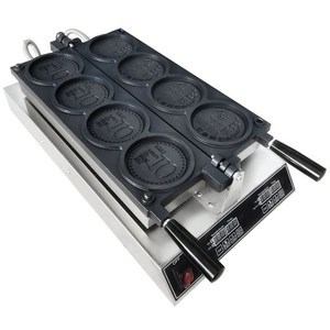 HENITUER C383 C384 Piastra per Pancake a Tre Fori Dorata, Macchina per <span class=keywords><strong>Waffle</strong></span> Commerciale a Gas/Elettrica - Product Image 1