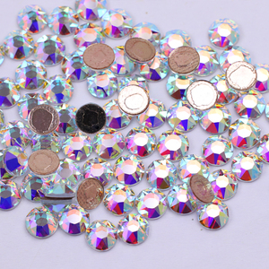 2088/8 + 8 strass en verre non correctif de haute qualité 16 visages coupés 8 grands + 8 petites facettes de fleur de soleil Ss16 Ss20 Flatback strass - Product Image 3