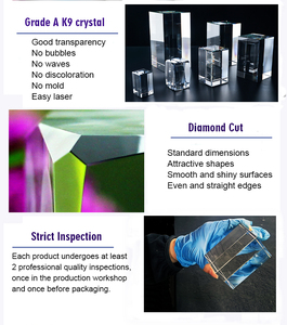 Small Bridge Wholesale Top-Grade K9 <strong>Blank</strong> <strong>Block</strong> <strong>3D</strong> <strong>Laser</strong> <strong>Engraving</strong> <strong>Crystal</strong> Sublimation Cube for Guest Gifts - Product Image 5