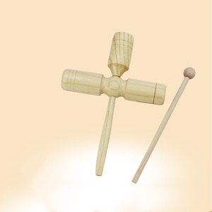 Instrumentos de percusión Orff al por mayor: Sonajas de madera de doble/triple cabezal, tubos de sonido, ayudas musicales para la enseñanza en guarderías. - Product Image 2