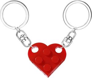 2Pcs Matching Brick Heart Keychain for Couples Best Friend Valentine Is Day Birthday <b>Key</b> <b>Chain</b> Valentines Birthday Anniversaries - Product Image 2