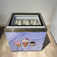 Mini nevera de mesa para helados, 3 sartenes