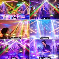Lampu Laser Hijau YSH 6-Arm Moving Head 150W RGBW LED untuk Klub Malam DMX512/Remote Control Rotasi 540° Panggung/Pesta/Disko/Pernikahan