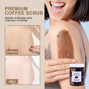 Équipe professionnelle de R & D gommage corporel au café de marque privée sel améliorer la peau rugueuse gommage corporel bio exfoliant - Product Image 2