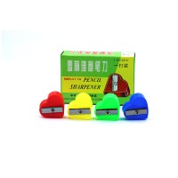 Taille-crayon manuel mini en plastique à un seul trou pour enfants et étudiants, multicolore, outil de papeterie scolaire et de bureau, vente en gros