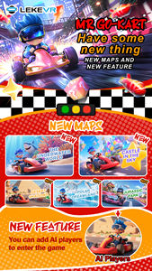 Machine de jeu VR LEKE, karting pour enfants, centre de divertissement, jeux électriques, karting MR, voiture de simulation VR F1 - Product Image 3